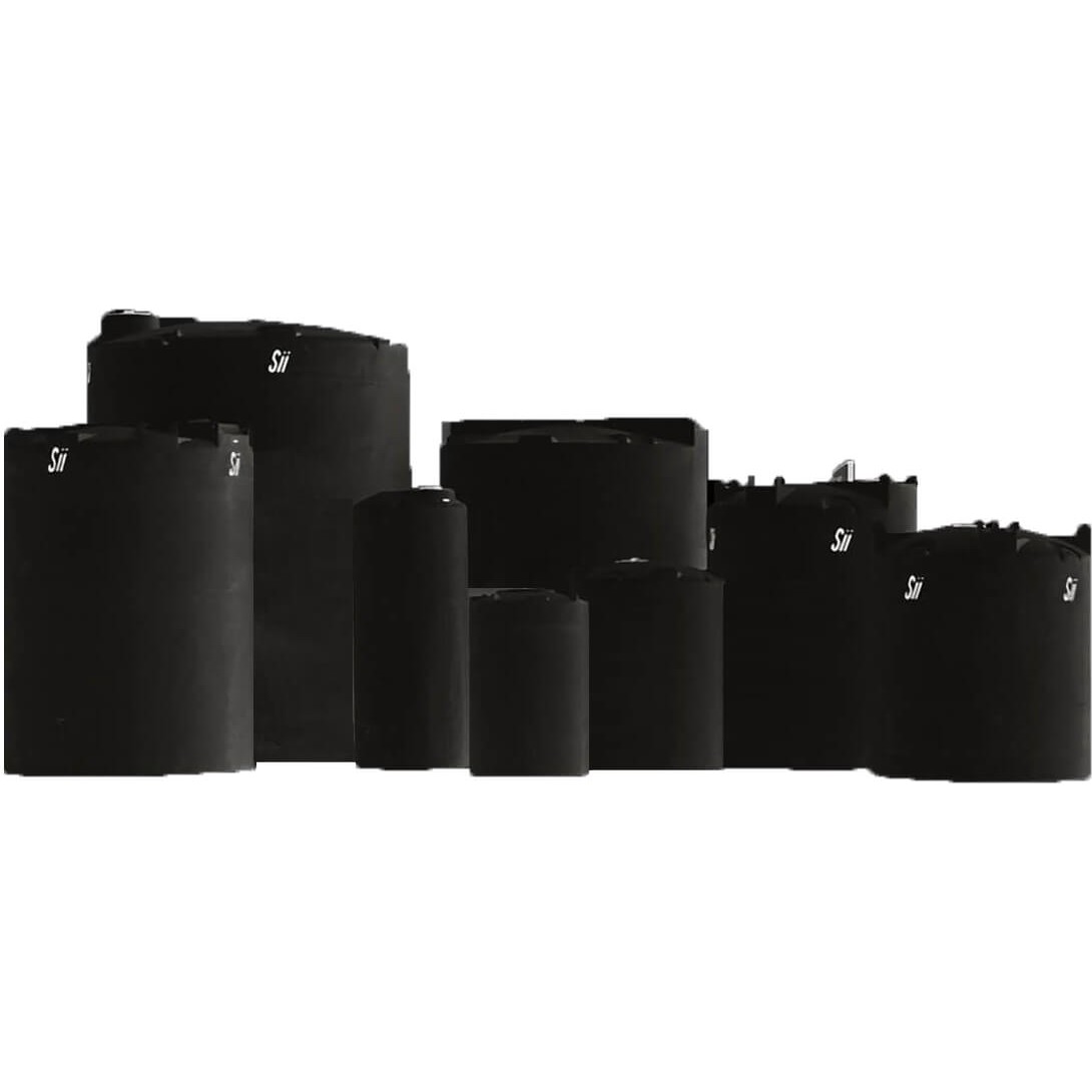 Snyder Industries 2500-Gallons Plastic Black Water Storage Tank in the Water  Storage department at