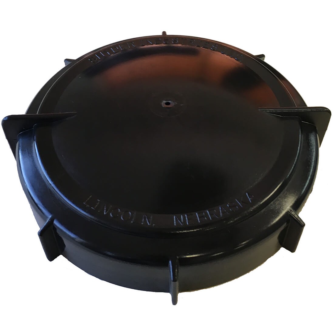 14 Inch Black HDPE Lid With Vent, 34701243