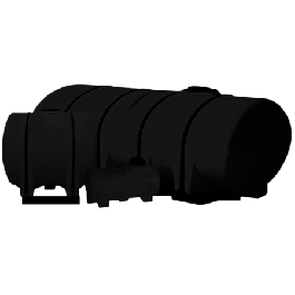 4250 Gallon Black Drainable Leg Tank