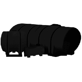 3200 Gallon Black Drainable Leg Tank