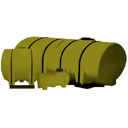 1010 Gallon Yellow Drainable Leg Tank