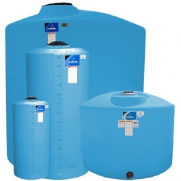 210 Gallon Light Blue Vertical Storage Tank