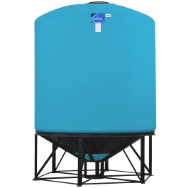 12500 Gallon Light Blue Cone Bottom Tank