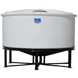 1050 Gallon Open Top Cone Bottom Tank with bolt-on top