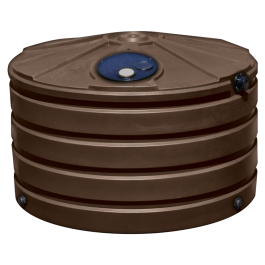 660 Gallon Dark Brown Vertical Water Storage Tank