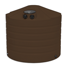 1320 Gallon Dark Brown Vertical Water Storage Tank