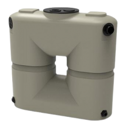 130 Gallon Mocha Slimline Water Storage Tank