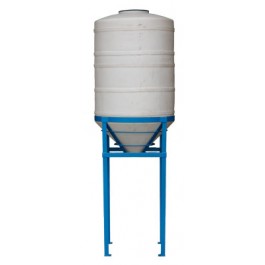 400 Gallon Heavy Duty Cone Bottom Tank with Stand