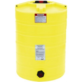 100 Gallon Yellow Vertical Storage Tank