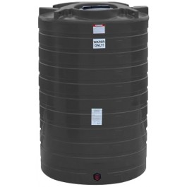 1100 Gallon Black Vertical Storage Tank