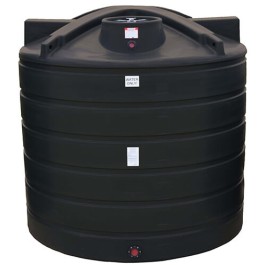 2000 Gallon Black Vertical Water Storage Tank