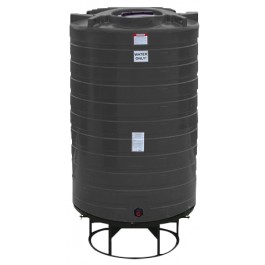 1100 Gallon Black Cone Bottom Tank with Stand