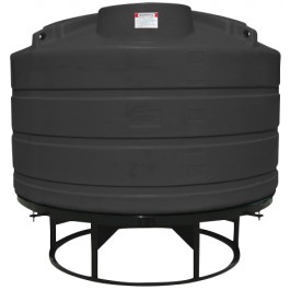 1350 Gallon Black Cone Bottom Tank with Stand