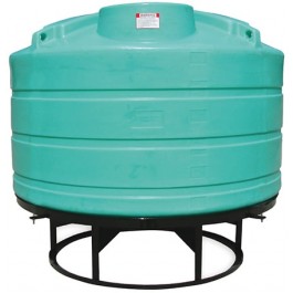 1600 Gallon Green Cone Bottom Tank with Stand