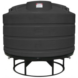 1600 Gallon Black Cone Bottom Tank with Stand
