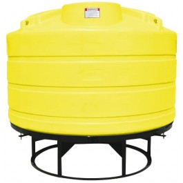 1600 Gallon Yellow Cone Bottom Tank with Stand