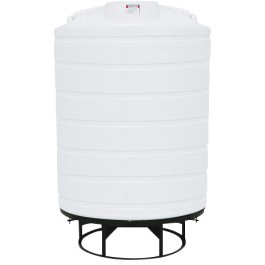 2500 Gallon White Cone Bottom Tank with Stand