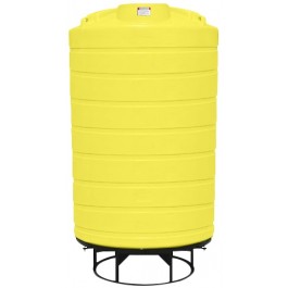 3000 Gallon Yellow Cone Bottom Tank with Stand