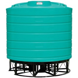 3200 Gallon Green Cone Bottom Tank with Stand