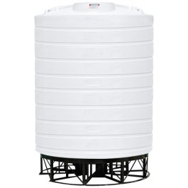 6000 Gallon White Cone Bottom Tank with Stand
