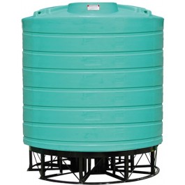 8000 Gallon Green Cone Bottom Tank with Stand