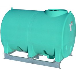 1400 Gallon Green Horizontal Sump Bottom Leg Tank w/ Frame