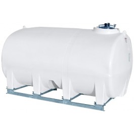 2800 Gallon White Horizontal Sump Bottom Leg Tank w/ Frame