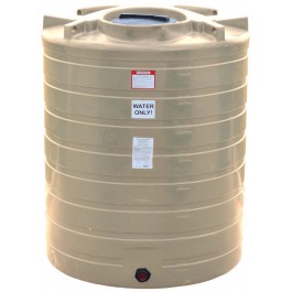 870 Gallon Beige Vertical Water Storage Tank