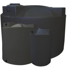 1000 Gallon Dark Grey Heavy Duty Vertical Storage Tank