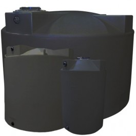 5000 Gallon Dark Grey Vertical Water Storage Tank