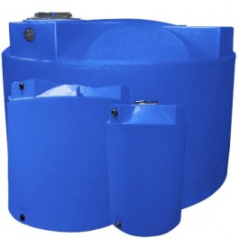 1150 Gallon Light Blue Vertical Storage Tank