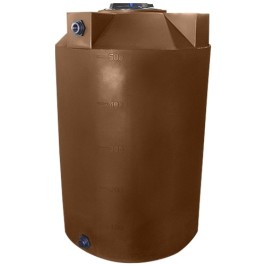 500 Gallon Dark Brown Vertical Water Storage Tank