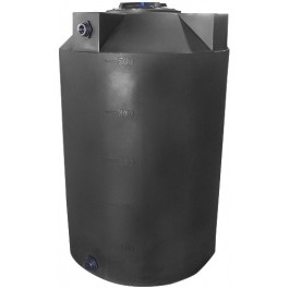 500 Gallon Dark Grey Vertical Storage Tank