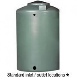65 Gallon Green Vertical Water Storage Tank