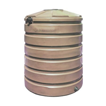Bushman 420 Gallon Plastic Vertical Liquid Storage Tank in Mocha