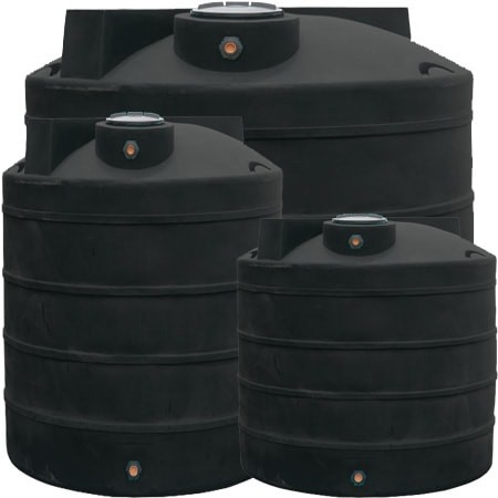 1500 Gallon Water Storage Tank - Black
