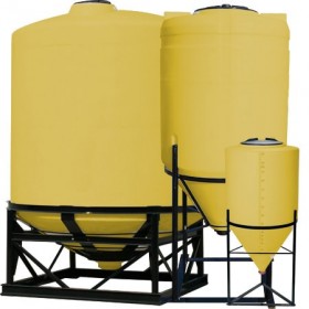 150 Gallon Yellow Cone Bottom Tank